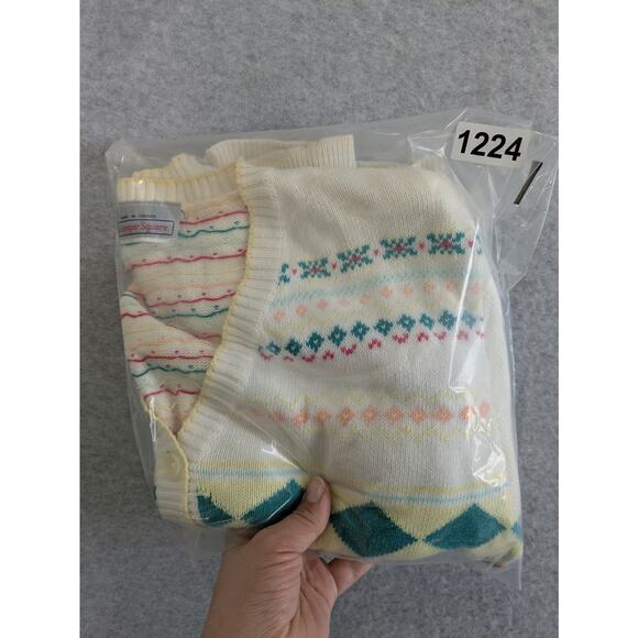 Culpepper Square‎ Granny Sweater Women's M Cream Embroidered Knitted Cottagecore - Picture 9 of 9